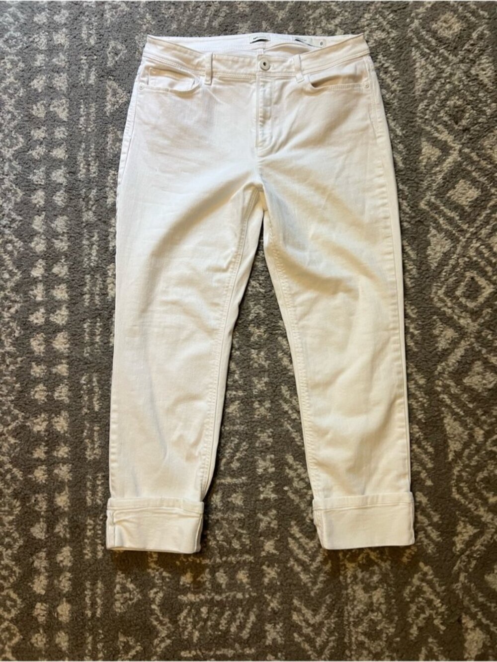 J Jill White Women's Straight-Leg Jeans size 8 (Y100)